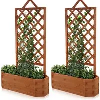 Mucola Rosenbogen Spalier mit Blumenkasten 2 Stück Rankgitter Rosengitter Rosenbogen Set, 2 St., Set, als Sichtschutz verwendbar