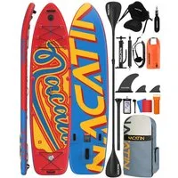 NACATIN Inflatable SUP-Board 12' (366cm) mit Kajaksitz, breites 90cm Deck für Erwachsene & Familie, Inflatable SUP Board, mit Paddel, Pumpe & komplettem Zubehör