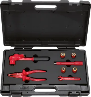 KS Tools Werkzeugsatz mit isolierten Werkzeugen für PSA-Elektrofahrzeuge, 8-tlg - 117.1825