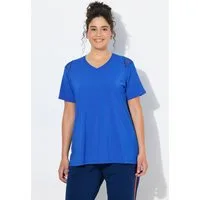 Ulla Popken T-Shirt Funktionsshirt Mesh-Einsatz V-Ausschnitt Halbarm