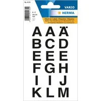 HERMA Aufkleber HERMA Buchstaben-Sticker A-Z, Folie schwarz, 20 x 20 mm 4135