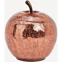 Seyila Home Dekofigur Dekorative Glas Apfel Leuchte mit LED, Crackle-Effekt, Metallic