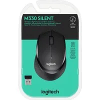 Logitech Maus M330 Silent optisch Wireless kabellos 3 Tasten schwarz 910-004909 Maus