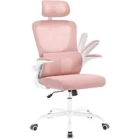 Woltu Bürostuhl (1 St), ergonomisch,Schaukelfunktion, Netzstoff, umkehrbare Armlehnen