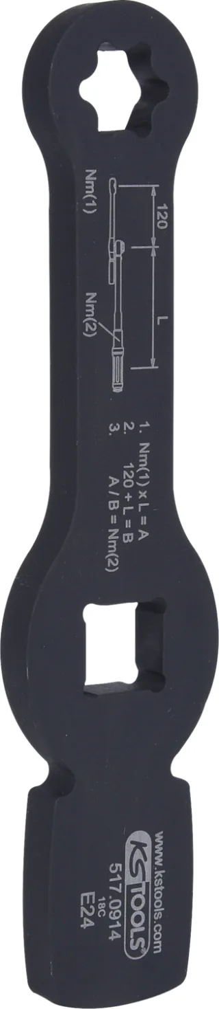 KS Tools 3/4" Schlag-Torx-E-Schlüssel mit 2 Schlagflächen, E24 - 517.0914