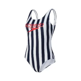 Speedo Ice Cream U-Back Marineblau/Weiß Damen Badeanzug