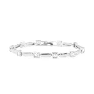 Luxenter Armband aus funkelnden Zirkonia, rhodiniert – Aslion