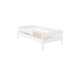 Lukdom Kinderbett, Weiß, Holzwerkstoff, 90x180 cm, Kinder- & Jugendzimmer, Kindermöbel, Kinderbetten, Kindereinzelbetten