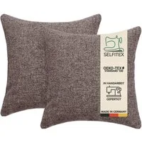 Selfitex Dekokissen 2er Set, 30x50/40x40/40x60/50x50 inkl. Füllkissen, Farben zur Auswahl, robuster Polsterstoffbezug mit weichen Füllkissen