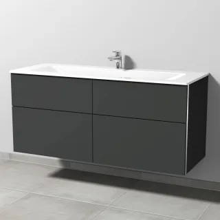 Sanipa 3way Glas-Set Glas-Waschtisch und Unterbau (BP207) 582x1300x487 BP2071B