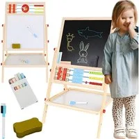 KRUZZEL Standtafel Kreidetafel Doppelseitige Kindertafel