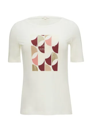 s.Oliver Red Label - T-Shirt im Slim Fit weiß - Gr. - 36