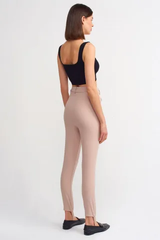 Damen Hochgeschnittene Skinny-Crepe-Hose