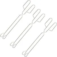 relaxdays Grillzange Edelstahl Grillzange im 3er Set