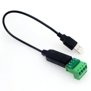 Peacefair USB to RS485 Converter Waterproof Stainless Steel Serial Adapter Cable Supports 115200 Baud Rate for WIN10/7/X