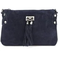 ITALYSHOP24 Schultertasche Made in Italy Damen Leder Tasche CrossOver, als Schultertasche, Clutch, Umhängetasche tragbar