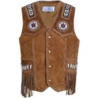 German Wear Reitweste GW951-Weste Western Lederweste Tracht Weste Reiter weste Lederkutte