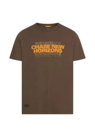 camel active - T-Shirt aus reiner Baumwolle dark brown - Gr. - M