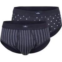 GÖTZBURG Slip GÖTZBURG Herren Slip blau bedruckt 2er Pack (2-St)
