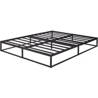 en.casa Metallbett, »Trerunta« Bettgestell 140 x 200 cm Stahl Schwarz
