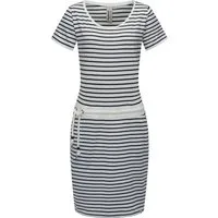 Ragwear Sommerkleid Baomi gestreiftes Damen Minikleid mit Taillenkordel und Taschen