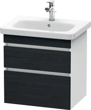 Duravit DuraStyle Waschtischunterbau wandhängend Eiche Schwarz & Weiß Matt 580x448x610 mm - DS648001 DS648001618
