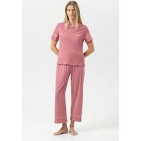 Mey Schlafanzug Mey Pyjama Serie Crochet Dots mit Print Pyjama (2 tlg) Reine Baumwolle, Jersey Qualität, purer Komfort