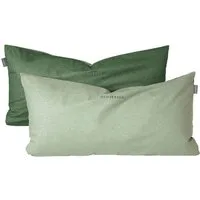 Schiesser Kissenhüllen Doubleface aus weicher Baumwolle mit edlem Melangeeffekt in Wendeoptik, (2 Stück), Made in Green