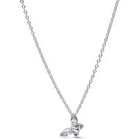 Pandora Kette mit Anhänger 394266C01-45, Damen-Halskette Silber Schmetterling