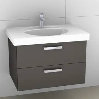 Artiqua 413 Waschtischunterschrank für Preciosa 124283, 124284 Stahlgrau Metallic, 413-WU2L-K41-7141 413-WU2L-K41-7141-88