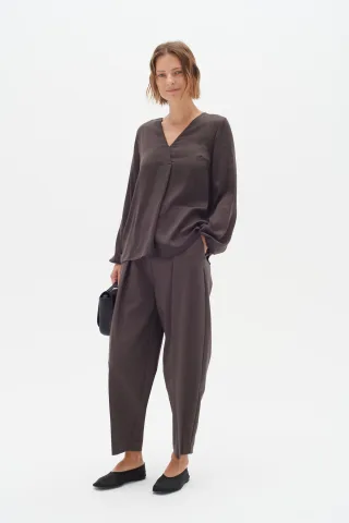 Pants Suiting Classic fit Americano dark brown
