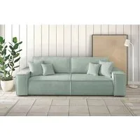 OTTO home 3-Sitzer FINNLEY, Schlafsofa 257 cm - OTTO. Verlässliche Qualität., mit Bettkasten, in Bouclé, Struktur fein und Mega Cord