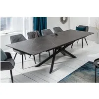 riess-ambiente Esstisch EUPHORIA 180-220-260cm grau - Graphit-Design, Keramik made in Italy (Einzelartikel, 1-St), 3 Auszugsstufen für bis zu 12 Personen – ideal für Dein Esszimmer