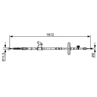 Bosch Handbremsseil hinten links Opel Astra J
