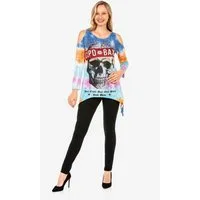 Cipo & Baxx T-Shirt LONG SLEEVE T-SHIRT zusätzlich mit kleinen, glitzernden Steinchen besetzt