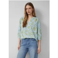 s.Oliver Kurzarmbluse Bluse Bluse aus Seersucker mit Raffungen