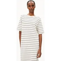 Armedangels Jerseykleid XELINAA FINE STRIPE (Loose Fit) Heavyweight Jerseykleid aus recyceltem Baumwoll Mix