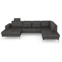 sit&more Wohnlandschaft Bendigo U-Form, inklusive Sitztiefenverstellung, Bodenfreiheit 15 cm, in 2 Fußfarben