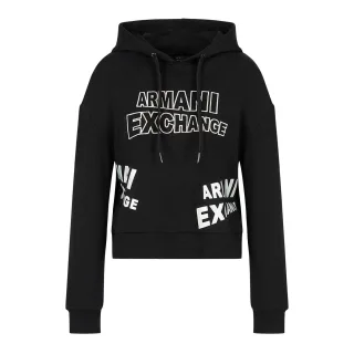 Armani Exchange - Kapuzenpullover für Damen, Zum Überziehen (Schwarz)