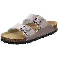AFS-Schuhe 210092 Zweischnaller Pantolette für Damen mit Fußbett, bequeme Sandalen aus Leder