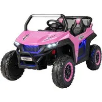 COSTWAY Elektro-Kinderauto 12V Kinderquad, 2 Sitzer, 2-4 km/h