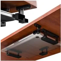 Mobilefox Halterung Laptop Untertisch Halterung Halter mit Fallschutz passend für Notebook