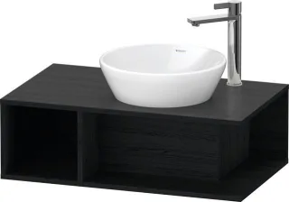 Duravit D-Neo Konsolenwaschtischunterbau wandhängend Eiche Schwarz Matt 800x480x260 mm - DE493801616 DE493801616
