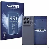 Savvies Displayschutzfolie Schutzfolie für Motorola Edge 60 Neo (Display+Kamera), 6 Stück, Displayschutz Schutz Folie Klar Transparent