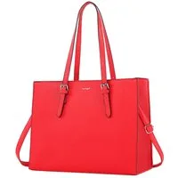 TAN.TOMI Aktentasche Große Business Handtasche Damen Leder Schultertasche Arbeit Schule, Bürotasche Damen 15 Zoll Notebooktasche mit 3 Fächern für Büro Schule