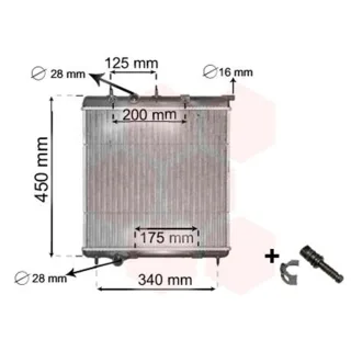 Van Wezel Motork?hler Citroen C3 Ds3 Peugeot 2008 207 207/207+ 208