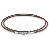 Auroris Lederband 2mm Echtleder Kette mit Edelstahl Karabinerverschluss (Farbe/Länge wählbar), Made in Germany