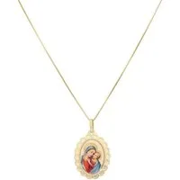 Firetti Kette mit Anhänger Schmuck Geschenk Gold 375 Halsschmuck Halskette Goldkette Venezianer, mit Emaille