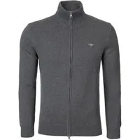 Gant Strickjacke Casual Cotton Zip Cardigan Herren Sweatjacke, Feinstrickjacke, Grobstrickjacke, Wolljacke, Cardigan