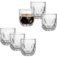 LEONARDO Espressoglas GOCCE, 90 ml, 6er-Set, 6-tlg., Glas, 1. Variante, mit Tropfenrelief